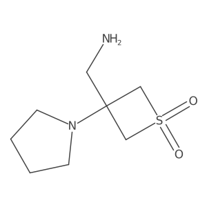 3-Thietanemethanamine, 3-(1-pyrrolidinyl)-, 1,1-dioxide Structure
