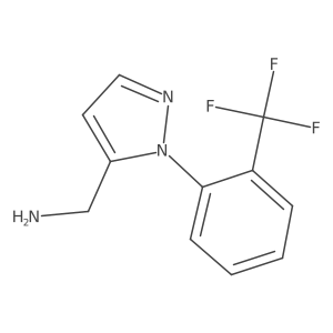 {1-[2-(trifluoromethyl)phenyl]-1H-pyrazol-5-yl}methanamine结构式