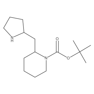 Tert-butyl 2-[(pyrrolidin-2-yl)methyl]piperidine-1-carboxylate结构式