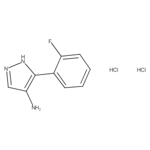 3-(2-fluorophenyl)-1H-pyrazol-4-amine dihydrochloride结构式