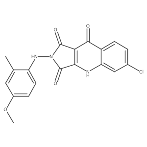 6-Chloro-2-[(4-methoxy-2-methylphenyl)amino]-1H-pyrrolo[3,4-b]quinoline-1,3,9(2H,4H)-trione结构式