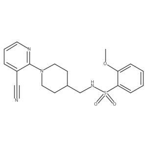 N-((1-(3-cyanopyridin-2-yl)piperidin-4-yl)methyl)-2-methoxybenzenesulfonamide结构式