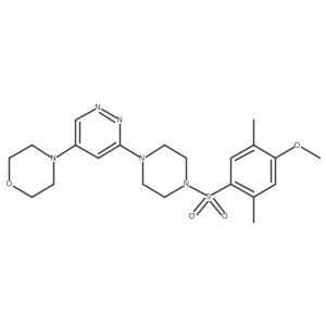 4-(6-(4-((4-Methoxy-2,5-dimethylphenyl)sulfonyl)piperazin-1-yl)pyridazin-4-yl)morpholine Structure