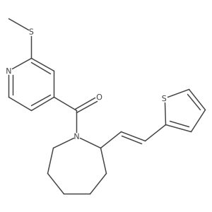 1-[2-(Methylsulfanyl)pyridine-4-carbonyl]-2-[2-(thiophen-2-yl)ethenyl]azepane结构式