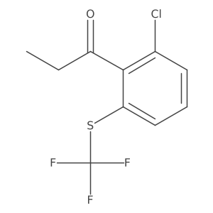 1-(2-Chloro-6-(trifluoromethylthio)phenyl)propan-1-one结构式