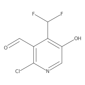 2-Chloro-4-(difluoromethyl)-5-hydroxynicotinaldehyde结构式