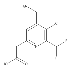 2-(4-(Aminomethyl)-5-chloro-6-(difluoromethyl)pyridin-2-yl)acetic acid Structure