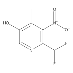 2-(Difluoromethyl)-5-hydroxy-4-methyl-3-nitropyridine结构式