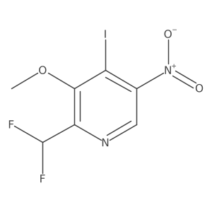2-(Difluoromethyl)-4-iodo-3-methoxy-5-nitropyridine Structure