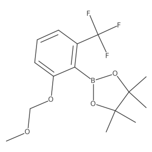 2-(2-(Methoxymethoxy)-6-(trifluoromethyl)phenyl)-4,4,5,5-tetramethyl-1,3,2-dioxaborolane结构式
