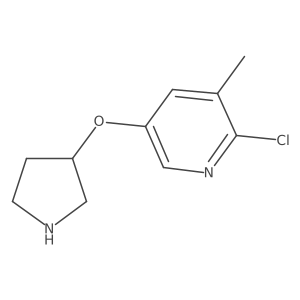 2-Chloro-3-methyl-5-(pyrrolidin-3-yloxy)pyridine Structure
