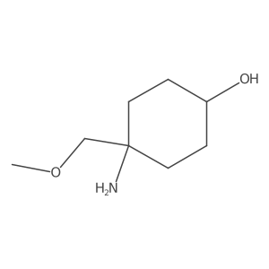 4-Amino-4-(methoxymethyl)cyclohexan-1-ol结构式