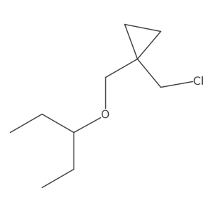 1-(Chloromethyl)-1-[(pentan-3-yloxy)methyl]cyclopropane Structure