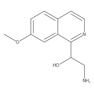 2-Amino-1-(7-methoxyisoquinolin-1-yl)ethan-1-ol结构式