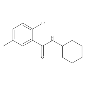 2-Bromo-N-cyclohexyl-5-iodobenzamide结构式