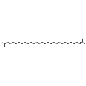 28-Methyl-27-nonacosenoic acid结构式