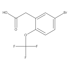 5-Bromo-2-(trifluoromethoxy)phenylacetic acid结构式