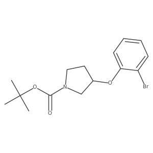 tert-butyl (3S)-3-(2-bromophenoxy)pyrrolidine-1-carboxylate结构式