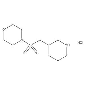 4-[(Piperidin-3-ylmethyl)sulfonyl]morpholine hydrochloride Structure