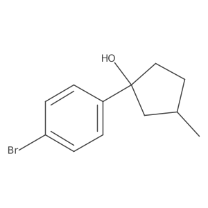 1-(4-Bromophenyl)-3-methylcyclopentan-1-ol结构式