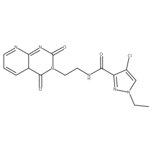 4-chloro-N-[2-(2,4-dioxo-4aH-pyrido[2,3-d]pyrimidin-3-yl)ethyl]-1-ethylpyrazole-3-carboxamide Structure