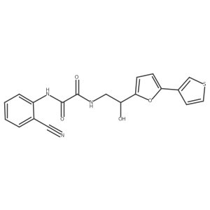 N1-(2-cyanophenyl)-N2-(2-hydroxy-2-(5-(thiophen-3-yl)furan-2-yl)ethyl)oxalamide Structure