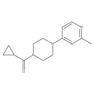 Cyclopropyl(4-(2-methylpyrimidin-4-yl)piperazin-1-yl)methanone Structure