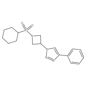 1-(1-(cyclohexylsulfonyl)azetidin-3-yl)-4-phenyl-1H-1,2,3-triazole结构式