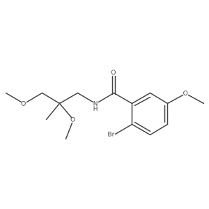2-bromo-N-(2,3-dimethoxy-2-methylpropyl)-5-methoxybenzamide结构式