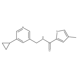 N-[(5-cyclopropylpyridin-3-yl)methyl]-4-methylthiophene-2-carboxamide Structure