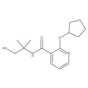 N-(1-hydroxy-2-methylpropan-2-yl)-2-((tetrahydrothiophen-3-yl)oxy)nicotinamide Structure