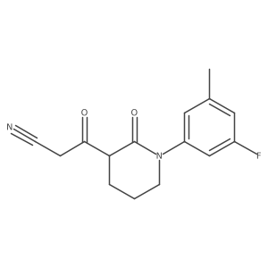 3-[1-(3-Fluoro-5-methylphenyl)-2-oxopiperidin-3-yl]-3-oxopropanenitrile Structure