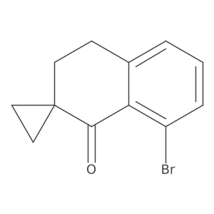 8'-Bromo-3',4'-dihydro-1'H-spiro[cyclopropane-1,2'-naphthalen]-1'-one结构式