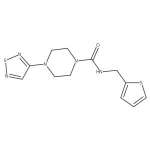 4-(1,2,5-thiadiazol-3-yl)-N-[(thiophen-2-yl)methyl]piperazine-1-carboxamide Structure