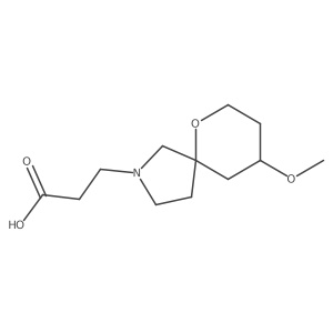3-(9-Methoxy-6-oxa-2-azaspiro[4.5]decan-2-yl)propanoic acid Structure