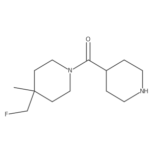 (4-(Fluoromethyl)-4-methylpiperidin-1-yl)(piperidin-4-yl)methanone结构式