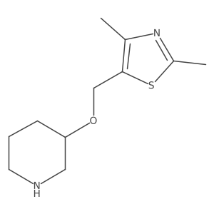3-[(2,4-Dimethyl-1,3-thiazol-5-yl)methoxy]piperidine结构式