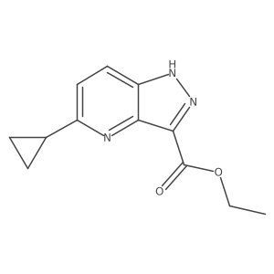 Ethyl 5-cyclopropyl-1H-pyrazolo[4,3-B]pyridine-3-carboxylate结构式