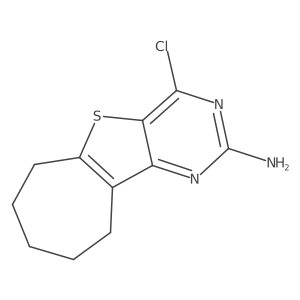 4-Chloro-7,8,9,10-tetrahydro-6H-cyclohepta[4,5]thieno[3,2-D]pyrimidin-2-amine Structure