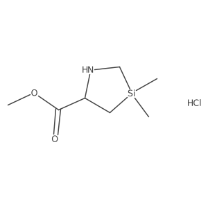 Methyl 3,3-dimethyl-1,3-azasilolidine-5-carboxylate hydrochloride Structure
