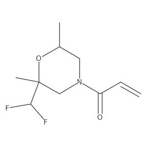 1-[2-(Difluoromethyl)-2,6-dimethylmorpholin-4-yl]prop-2-en-1-one结构式