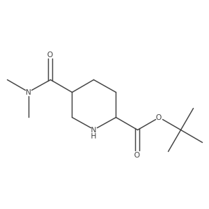 tert-Butyl 5-(dimethylcarbamoyl)piperidine-2-carboxylate结构式