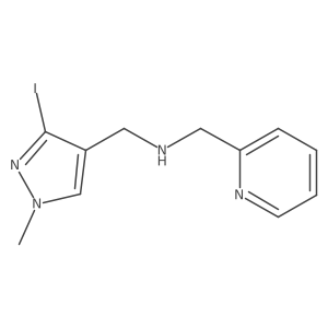 [(3-iodo-1-methyl-1H-pyrazol-4-yl)methyl][(pyridin-2-yl)methyl]amine Structure