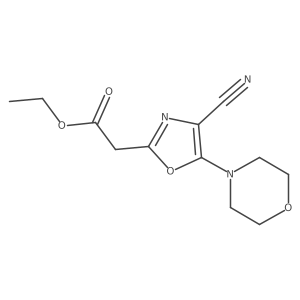 Ethyl 2-[4-cyano-5-(morpholin-4-yl)-1,3-oxazol-2-yl]acetate Structure