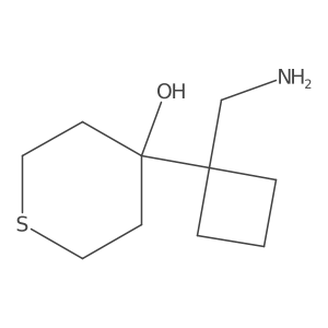 4-[1-(Aminomethyl)cyclobutyl]thian-4-ol结构式