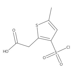 2-[3-(Chlorosulfonyl)-5-methylthiophen-2-yl]acetic acid结构式