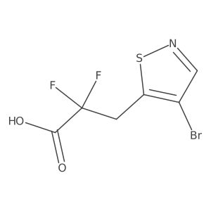 3-(4-Bromo-1,2-thiazol-5-yl)-2,2-difluoropropanoic acid Structure