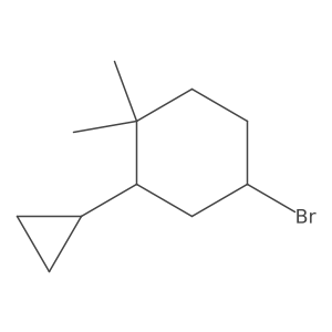 4-Bromo-2-cyclopropyl-1,1-dimethylcyclohexane结构式
