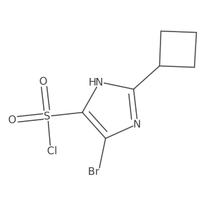 4-bromo-2-cyclobutyl-1H-imidazole-5-sulfonyl chloride Structure