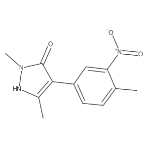 1,3-dimethyl-4-(4-methyl-3-nitrophenyl)-1H-pyrazol-5-ol结构式